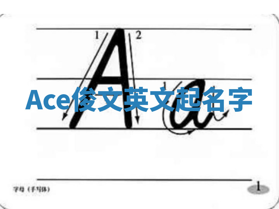 Ace俊文英文起名字