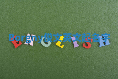 Borgny俊文英文起名字