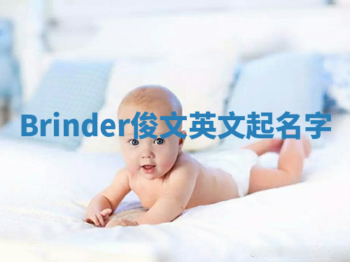 Brinder俊文英文起名字