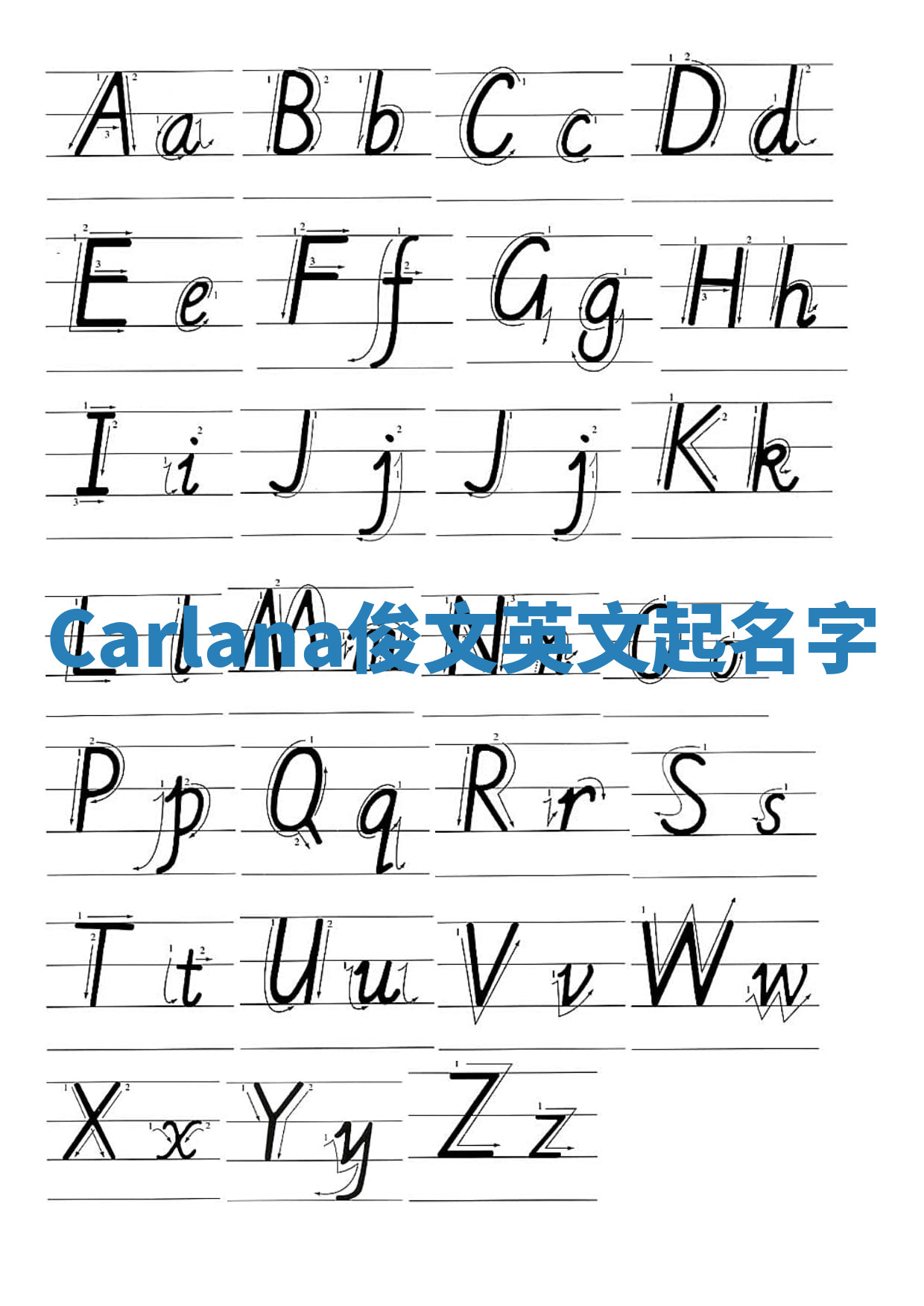 Carlana俊文英文起名字 Carlana俊文英文起名字
