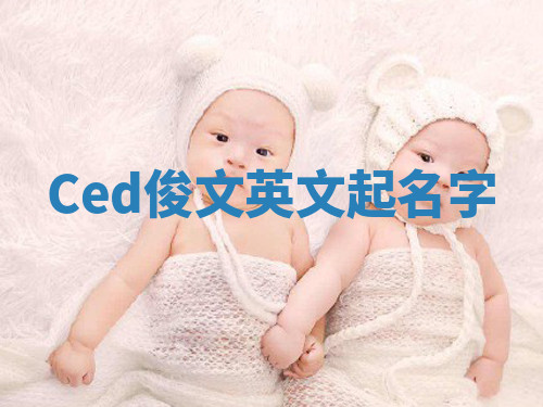 Ced俊文英文起名字