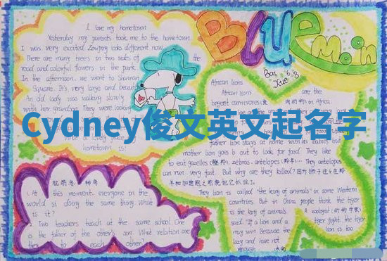 Cydney俊文英文起名字 Cydney俊文英文起名字