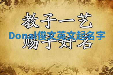 Donal俊文英文起名字