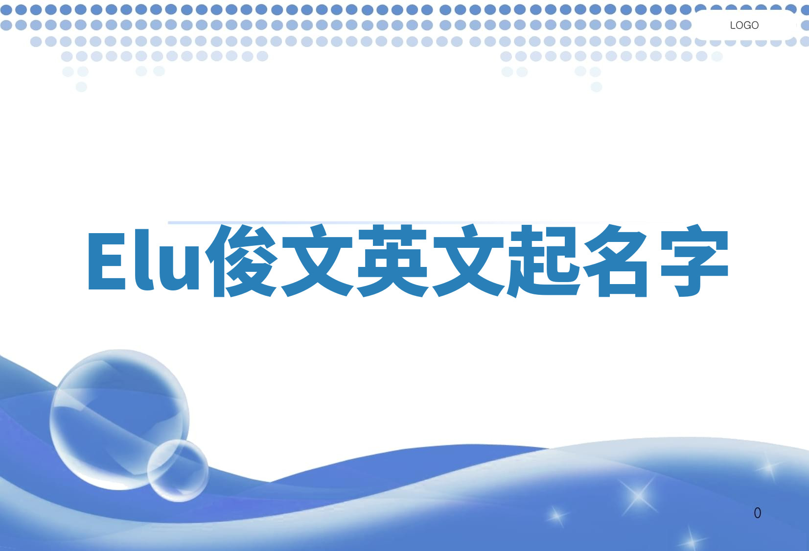 Elu俊文英文起名字