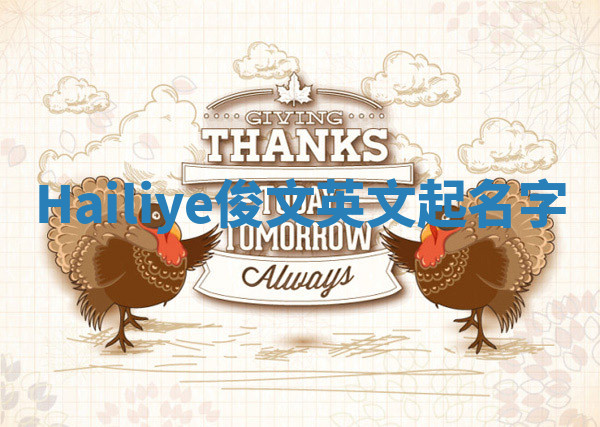 Hailiye俊文英文起名字