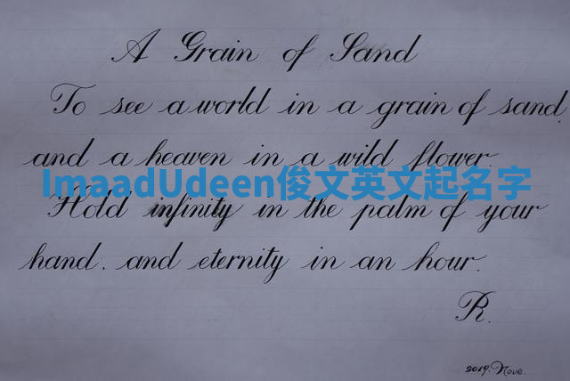 ImaadUdeen俊文英文起名字