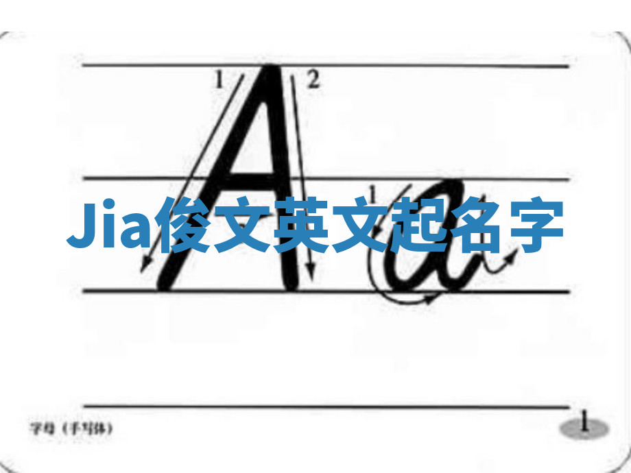 Jia俊文英文起名字