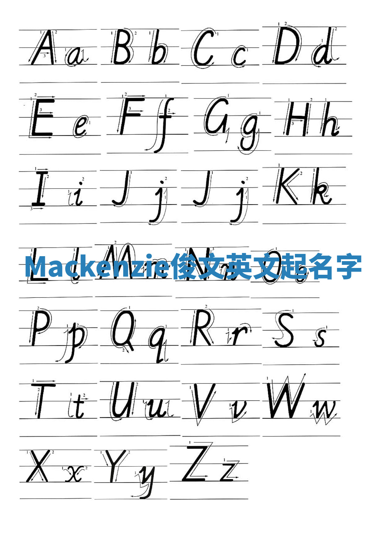 Mackenzie俊文英文起名字 Mackenzie俊文英文起名字