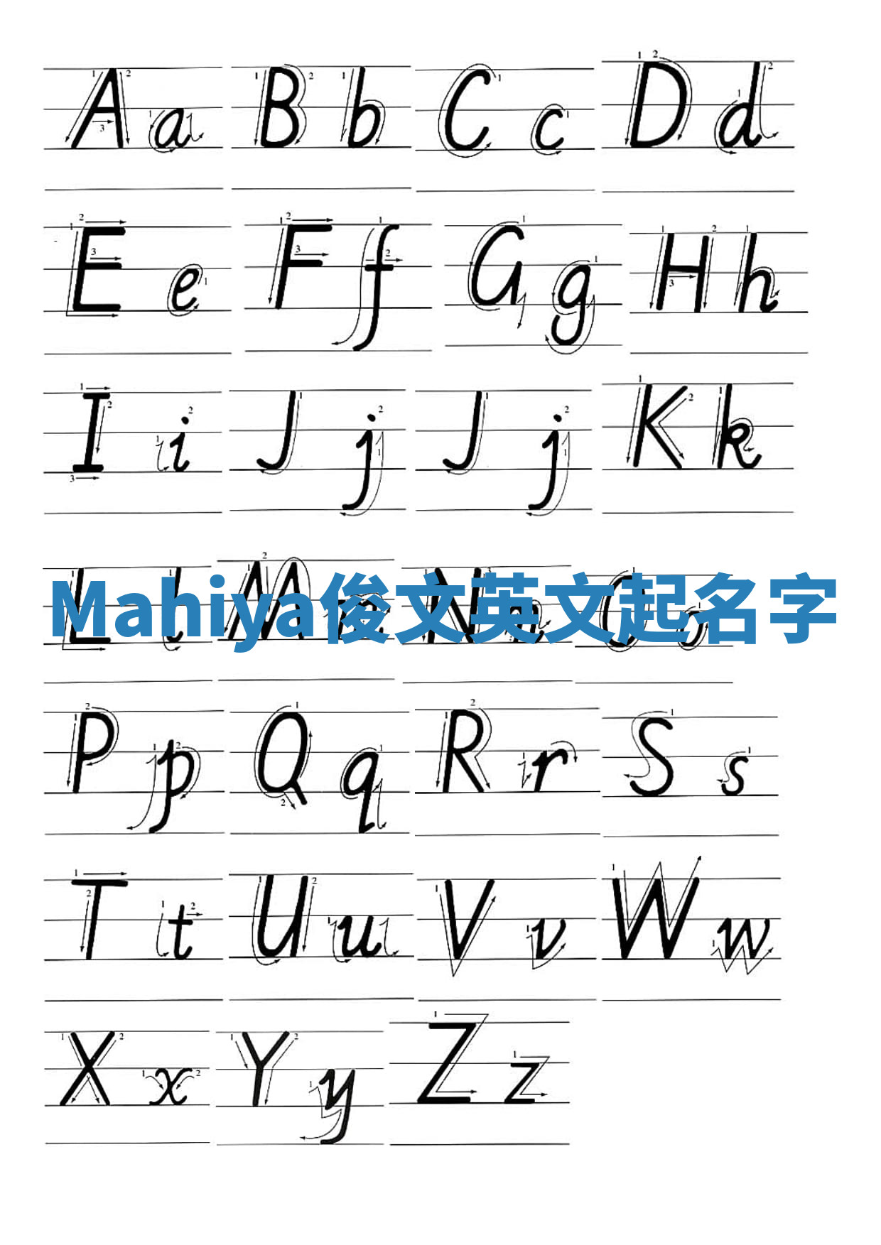 Mahiya俊文英文起名字 Mahiya俊文英文起名字