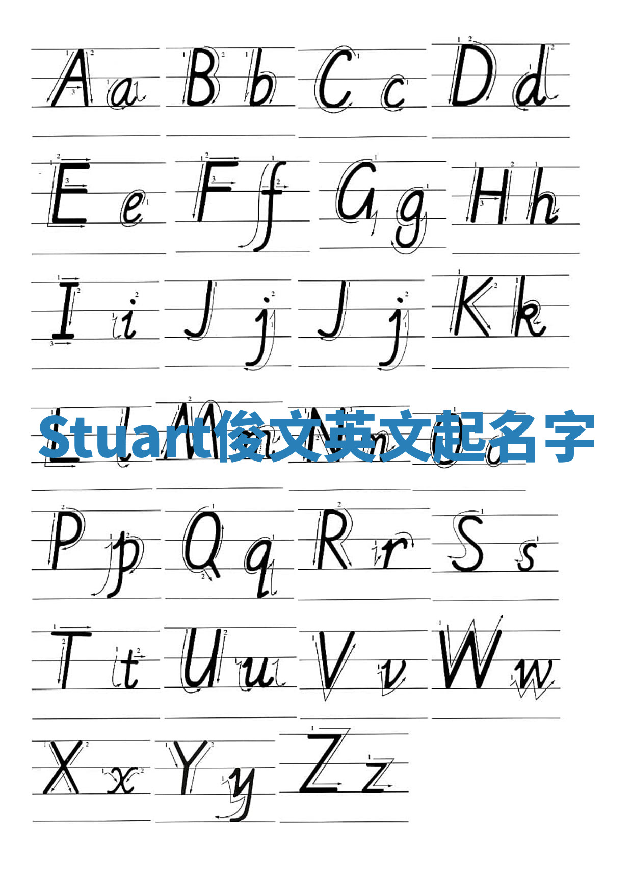 Stuart俊文英文起名字